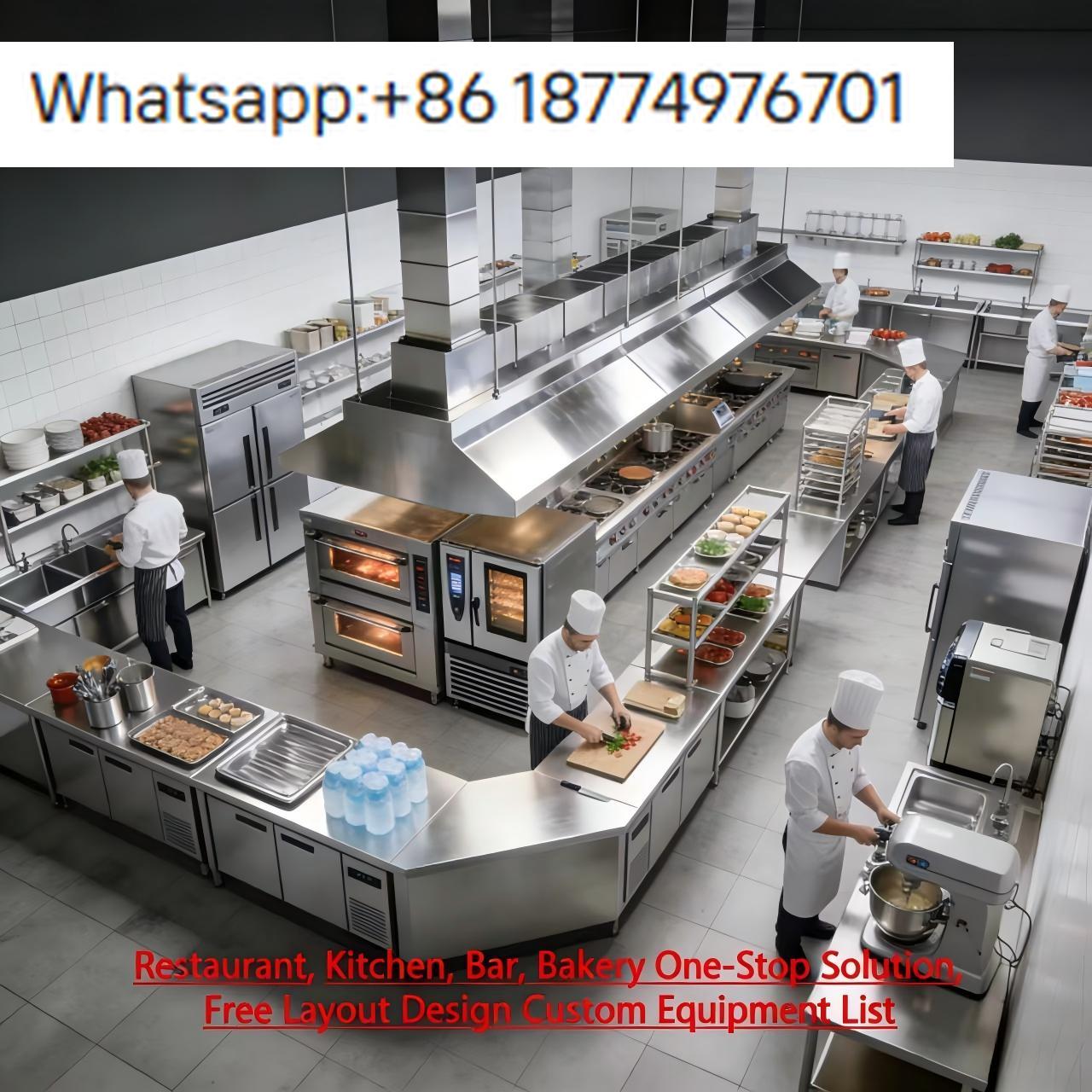 Commercial Kitchen Layout Design - مجموعة معدات الوجبات السريعة التجارية من