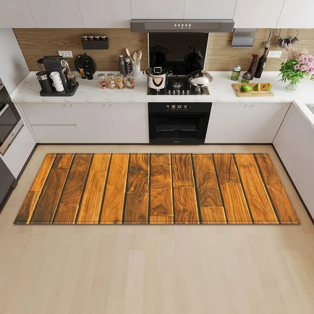Commercial Kitchen Mats Anti Fatigue - سجادة أرضية كلاسيكية مطبوعة بنقش الخشب