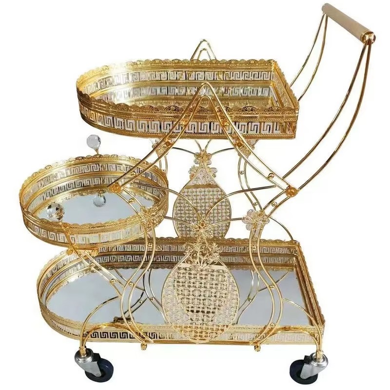 عربة فندقية حديثة ذهبية اللون  - مراجعة Commercial Kitchen And Bar وسعره