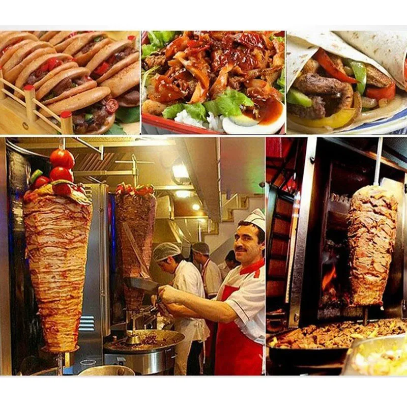 آلة شواء الدونر الكباب العمودي - مراجعة Kebab Shawarma Machine وسعره