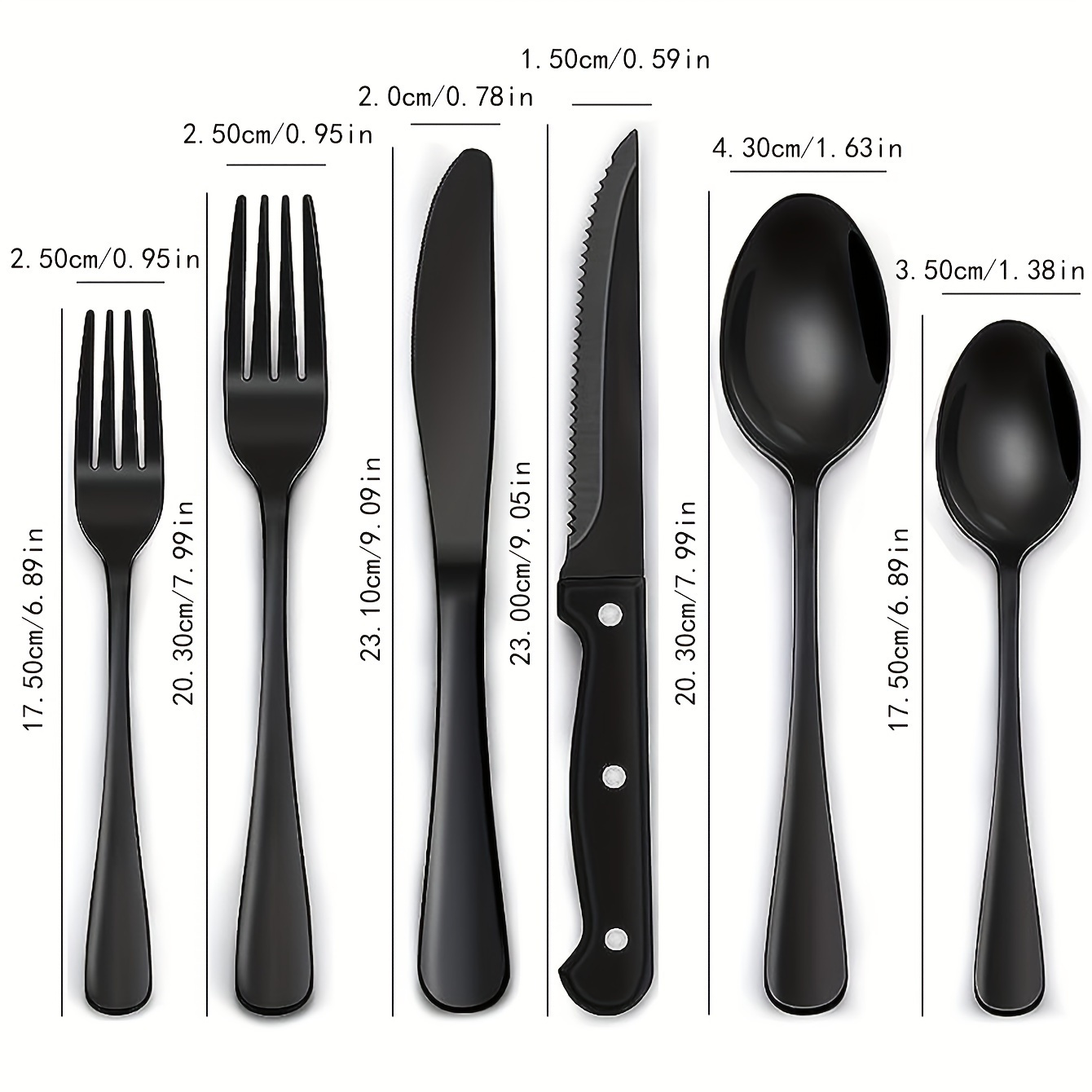 طقم أدوات مائدة باللون الأسود  - مراجعة Commercial Kitchen Knives وسعره