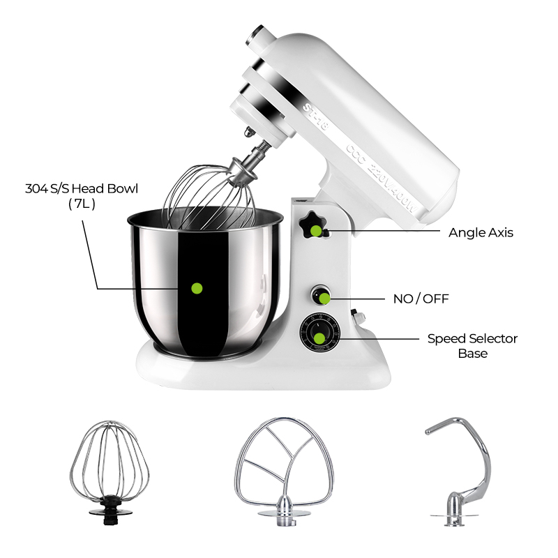 MOSEENER 3 في 1 خلاط تجاري متع - مراجعة Commercial Kitchen Mixers Dough Mixer وسعره